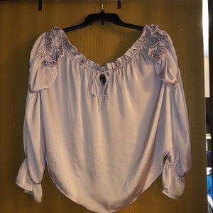 Lilac Off the Shoulder Forever 21 Plus Size Top
